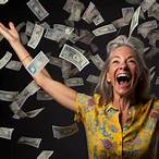 person winning lottery